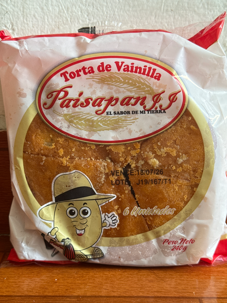 TORTA DE PAN VAINILLA 28X240GR PAISA
