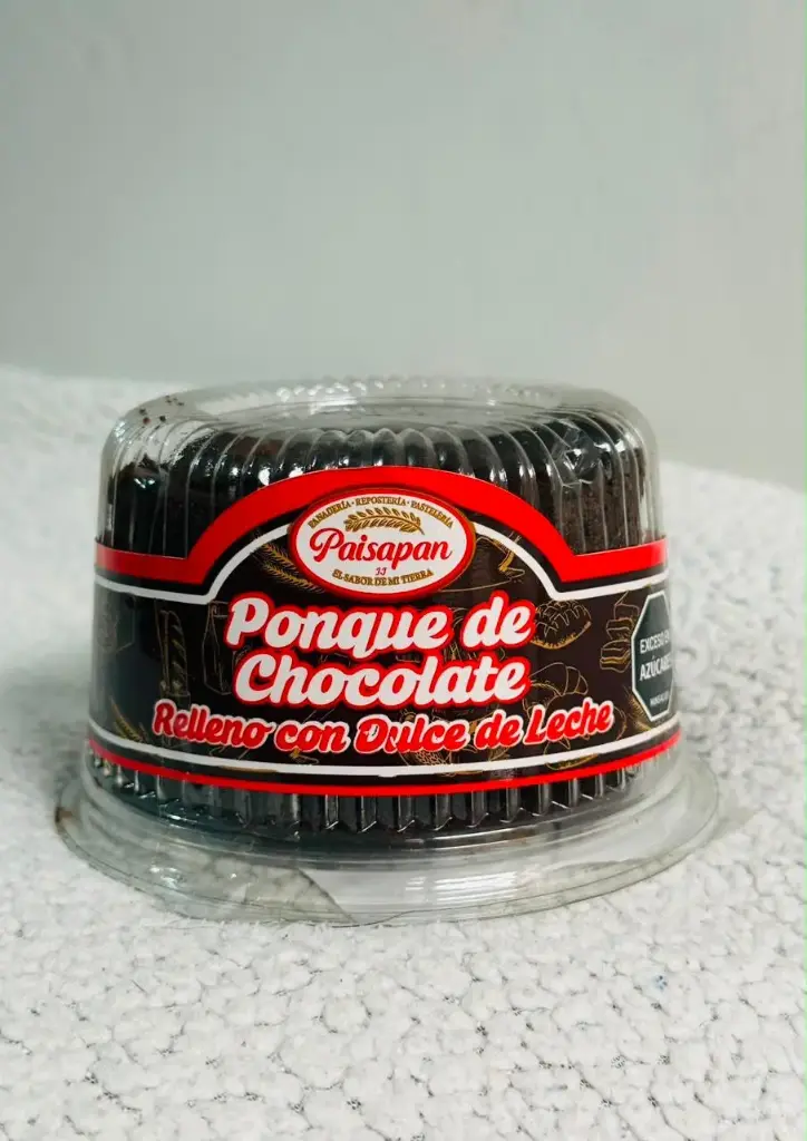 MINI TORTA CHOCOLATE RELLENO AREQUIPE PAISAPAN 180G