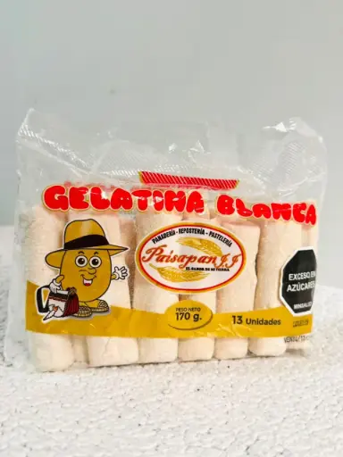 [21697] GELATINA BLANCA 50X13 UNIDADES PAISA
