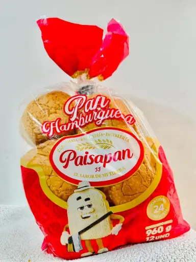 [21588] PAN HAMBURGUESA 5X12 UNIDADES REBANADO PAISA